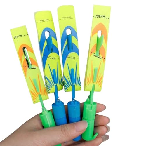 Estilingue foguete helicóptero Girocóptero voa verdade led