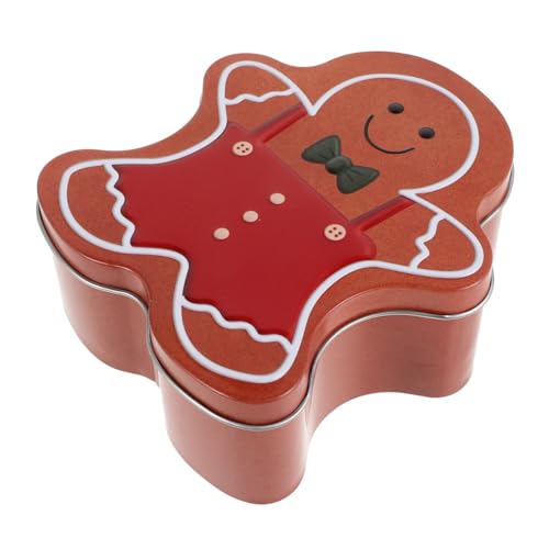 UPKOCH Boîtes à Biscuits De Noël Couvercle Motif Bonhomme Pain Épice Emballage Cadeau De Fêtes Rangement Pour Biscuits