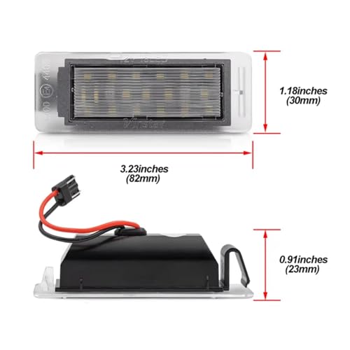 Luz de placa de matrícula de coche 12V compatible con Trax 2013-2020 4