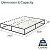 Modern Studio 10 Inch Platforma Low Profile Bed Frame/Mattress Foundation/Boxspring Optional/Wood slat support, King (OLB-MBBF-10K), Black