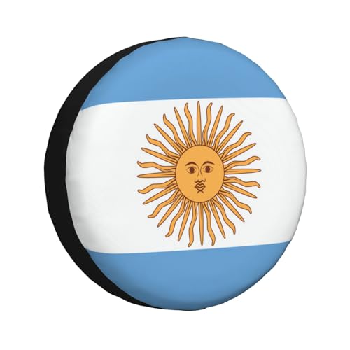 Cubierta de neumático de repuesto con la bandera de Argentina para remolque de caravana, 17 pulgadas, cubierta de neumático de bandera nacional, cubierta impermeable para ruedas, ajuste universal para