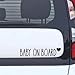 ZUKHL 2pcs Baby on Board Vinyl Car Decal Sticker - Self-Adhesive for Rear Window or Bumper, Vehicle Safety Accessory, 7.87