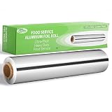 [1 Pack] Heavy Duty Food Service Aluminum Foil Roll (18 inch x 500 FT) with Sturdy Corrugated Cutter