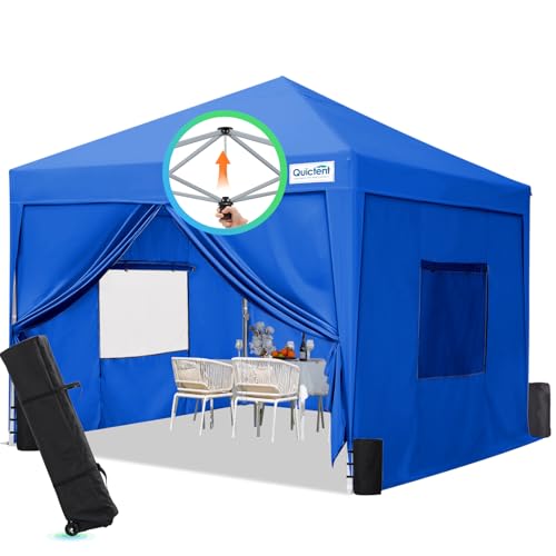 Quictent Privacy 10x10 Pop up Canopy Tent with Sidewalls and Roll-up Ventilated Windows, One Person Easy Setup, Outdoor Commercial Gazebo Shelter Encl