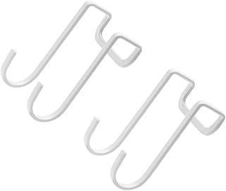 2 Pcs 1 Set Door Behind Bed Storage Hanging Closet Hangers for Clothes White Hooks Cabinet Hooks Over Door Coat Rack Door Back Hook Scarf Hangers for Closet Practical Coat Hooks