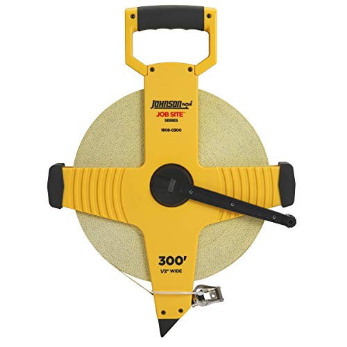 Johnson Level & Tool 1808-0300 Job Site Open Reel Fiberglass Tape, 300', Yellow, 1 Tape #TOP1