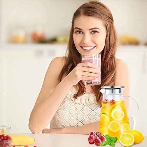 Image of Premium Water and Juice Glasses Set of 6 280ML and 1.8 Liter Water Jug 1 piece,Transparent Glass and Jug Set for Dining Table,Party,Gift Set,All pourpse use (7 Piece) (MT-2)