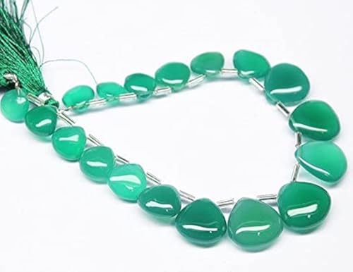 Onyx vert perles en coeur pour création bijoux craft perles