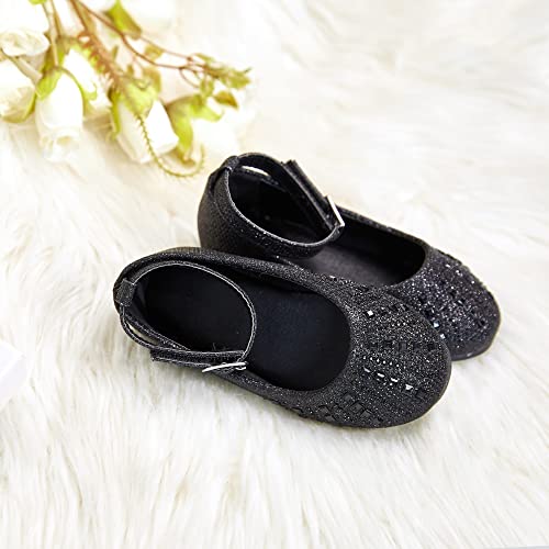 Image of GINFIVE Toddler Girls Dress Shoes Little Girls Mary Janes Ballerina Flats Shoes Toddler