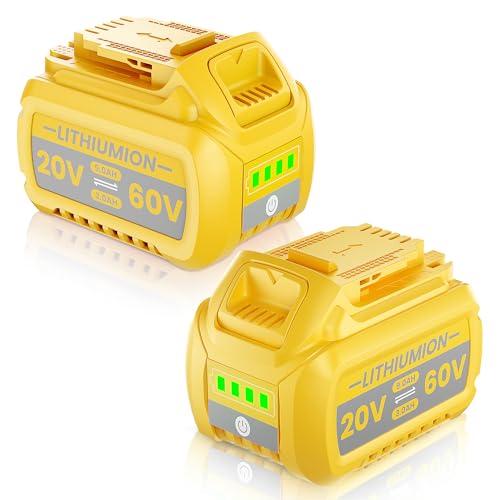 2Pack 9.0Ah Replacement for Dewalt 20V 60V Flexvolt Battery Compatible with Dewalt DCB609 DCB606 DCB612 DCB200 DCB201 DCB203 DCB204 DCB206 DCB207 DCB209 Series Battery
