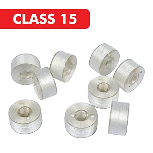 Superpunch 60S/2 Polyester Pre-Wound Bobbins Thread, Class 15 A, Superb White 60Wt. Sewing Thread – 144 Bobbins, Sewing Machines Diy Embroidery Polyester Thread #TOP3