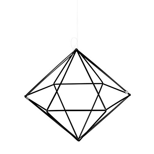 Umbra 470520-040 Prisma Geometric Sculptures, Decorate Your Wall With Modern Metallic Wire Shapes, Table Top, Ceiling Décor, Set Of 6, Black #TOP6