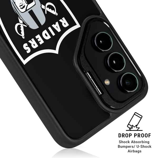 Skinit Kickstand Phone Case Compatible with Galaxy S25 Plus - Officially Licensed NFL Las Vegas Raiders Large Logo Design