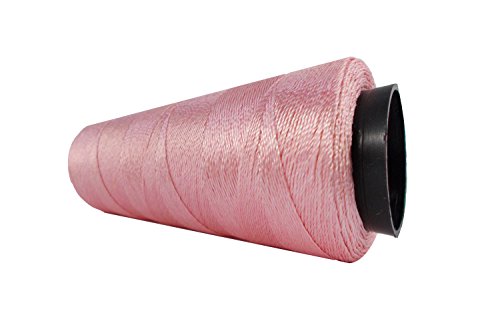 Hilo de seda para tejer, 1 carrete, 3 hebras, rosa miniatura 2
