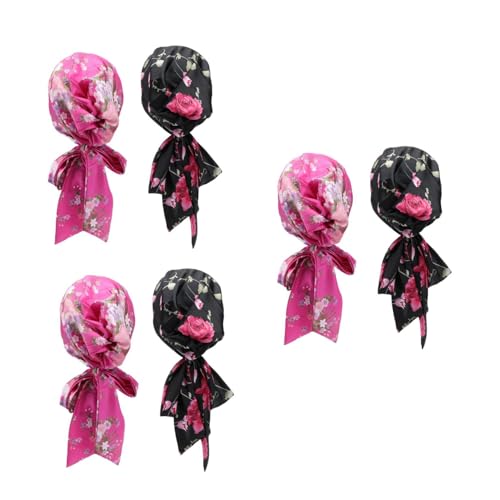Bonnet satin pour nuit et chimiothérapie : lot de 6 turbans chimio femmes