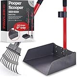 Pawler Bigger Dog Pooper Scooper for Large and Small Dogs, Easy to Use Rake and Tray Set for Pets, Great for Lawns, Grass, Dirt, Gravel