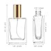 Foraineam 12 Pack 1 oz / 30ml Clear Glass Perfume Bottle, Refillable Empty Fine Mist Atomizer Spray Bottles, Portable Square Perfume Atomizer Bottles for Fragrance, Lotion, Essential Oil