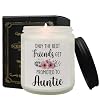 QASHWEY Auntie Gifts Candle Pregnancy Announcement Candles Gifts for Auntie Aunt Best Friends Best Friends AuntGifts Candle Promoted to Auntie Lavender Fragrance Candles for Home