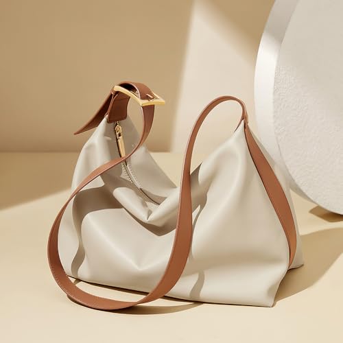 Image of Hobo Bag for Women Vegan Leather Tote Bag for Women Slouchy Shoulder Handbag Purse Crossbody with Adjustable Strap