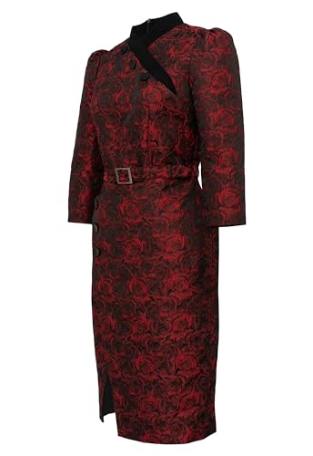 Image of CHIC STAR Womens Embossed Jacquard Buttons Dress