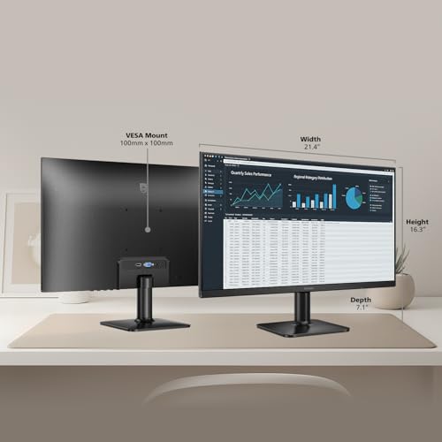 Image of Philips 24E2N2100 24 Inch IPS FHD (1920 x 1080) 120Hz Gaming Office Monitor, VESA, HDMI x1, VGA Port x1, Eye Care, 4 Year Advance Replacement Warranty
