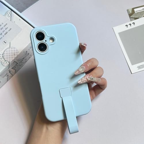Coque iPhone 15 Plus antichoc souple silicone liquide mate bleu