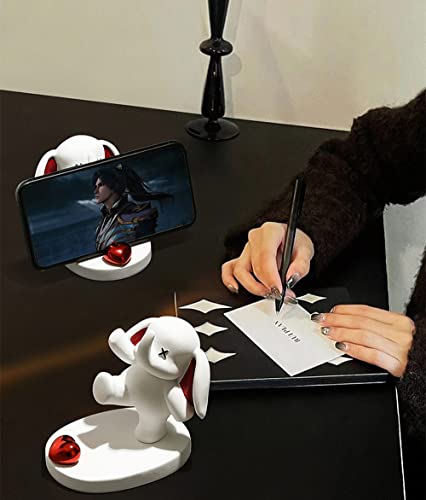 Waowumar Cute Phone Stand For Desk Resin Elephant Figurines Phone Holder White And Red Statue Kawaii Desk Accessories #TOP2