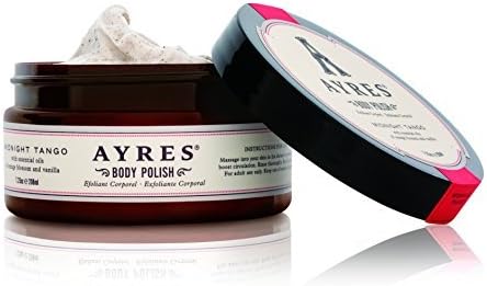 AYRES Patagonia Natural Apricot Seed Powder Body Polish | Body Scrub | Exfoliant with jojoba oil & aloe vera 7.25 oz. (208ml) | Infused with pure essential oils | Made in the USA, Cruelty Free, Vegan