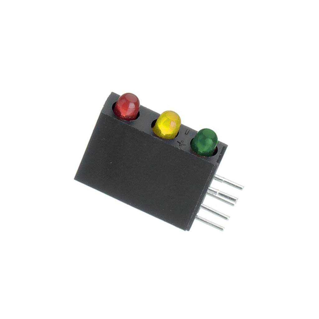 2X L-934SA/1I1Y1GD LED in housing red/Green/Yellow 3mm No.of diodes: 3 20mA 40° KIN