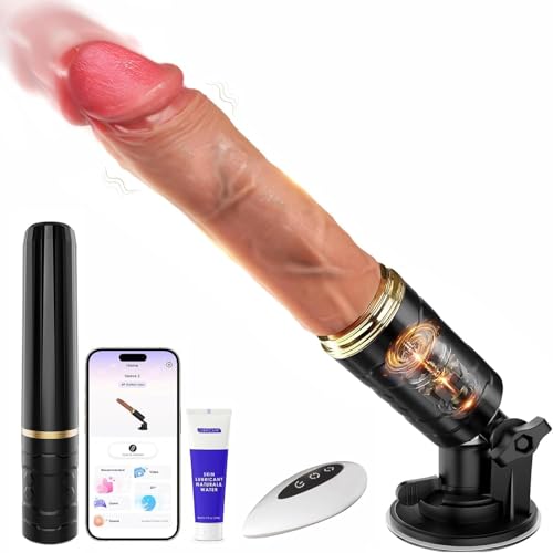 Vooloka Sex Toys Wild Thrusting Dildo Vibrator with 7 Vibrating & 7 Thrusting, Realistic Vibrators Sex Machine Toy with Strong Suction Cup, Remote Control Vibrator G Spot Anal Men Women Couples 2.0