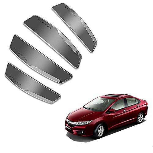 JAINFAM® Status High Gloss Premium Door Edge Guards Set of 4-(Made in Korea) - Grey for Honda City Idtec