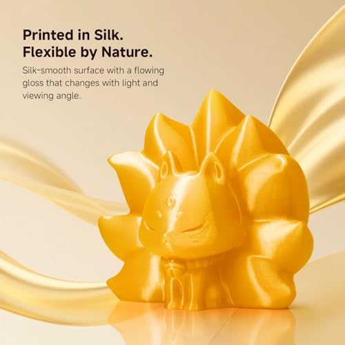 Image of Silk TPU Filament 1.75mm, 1kg - Flexible & Glossy as Silk, Shore 95A TPU Silk Gold, Soft Yet Durable for Fashion, Decor & Functional Parts, Vacuum Sealed