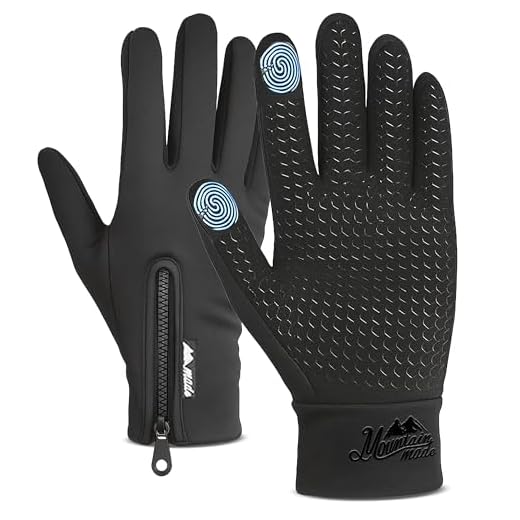 Mountain Made Cold Weather Gloves for Men and Women 2.0 with NEW UPGRADED ZIPPPERS,black,large