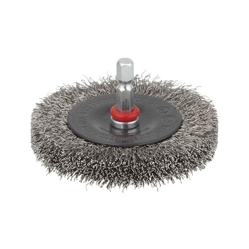 wolfcraft 2711000 1 Brosse Circulaire Ø75 Mm Fil Acier Inoxydable Longueur 12 Mm Queue 6 Pans 1/4
