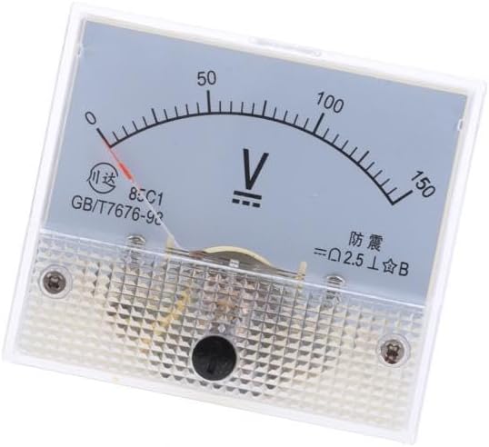 6x85C1 DC Rectangle Ammeter Amp Current Tester Analog Panel Voltmeter 0-150 V