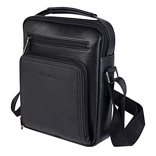 Bageek Bolso Hombre Bolso Bandolera Hombre Bolsos de Piel Sintetico De mano de los hombres del trabajo Hombro del negocio delCrossbody Bolso ocasional del recorrido de la Bolsos para Hombre Casual