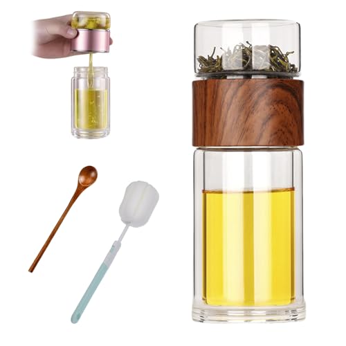 Infusifie Tea Infuser, Glass Tea Infuser Bottle, 3 In 1 Smart Tea Maker For Loose Leaf Tea Steeper, Light Portable Travel Tea Ma