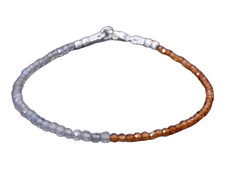 Bracelet labradorite et grenat hessonite, fini les bijoux ternes