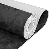 Black Suede Headliner Fabric with Foam Backing - 54' x 60' Durable & Noise-Reducing by 3-6 dB, Auto Roof Liner Replacement for Cars, Trucks, SUVs, RVs, Boats, DIY Upholstery Projects