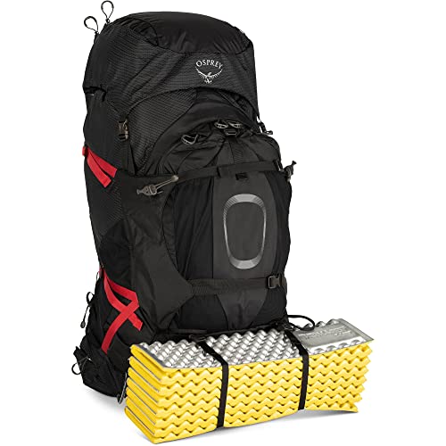 Osprey Aether Plus 100L Men's Backpacking Backpack, Black, S/M