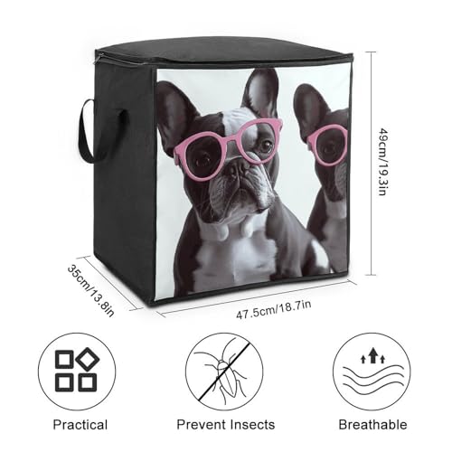 Boîte de rangement bouledogue rose pour vêtements : rangez enfin vos couvertures