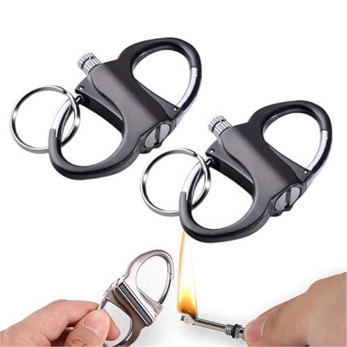 Encendedores de llavero, reutilizables, impermeables, permanentes, para acampar al aire libre, regalo portátil y compacto para hombres y mujeres
