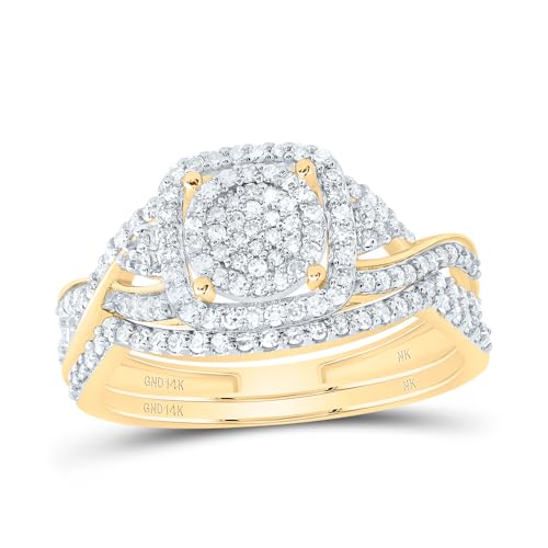 SB Jewelers 14Kt Yellow Gold 1/2 CTW Natural Diamond Fashion Cushion Bridal Set