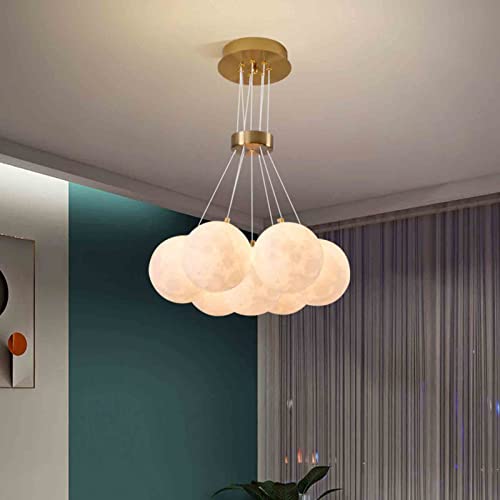Lustres Nordic Planet 3D Moon suspension anti éblouissement pour chambre