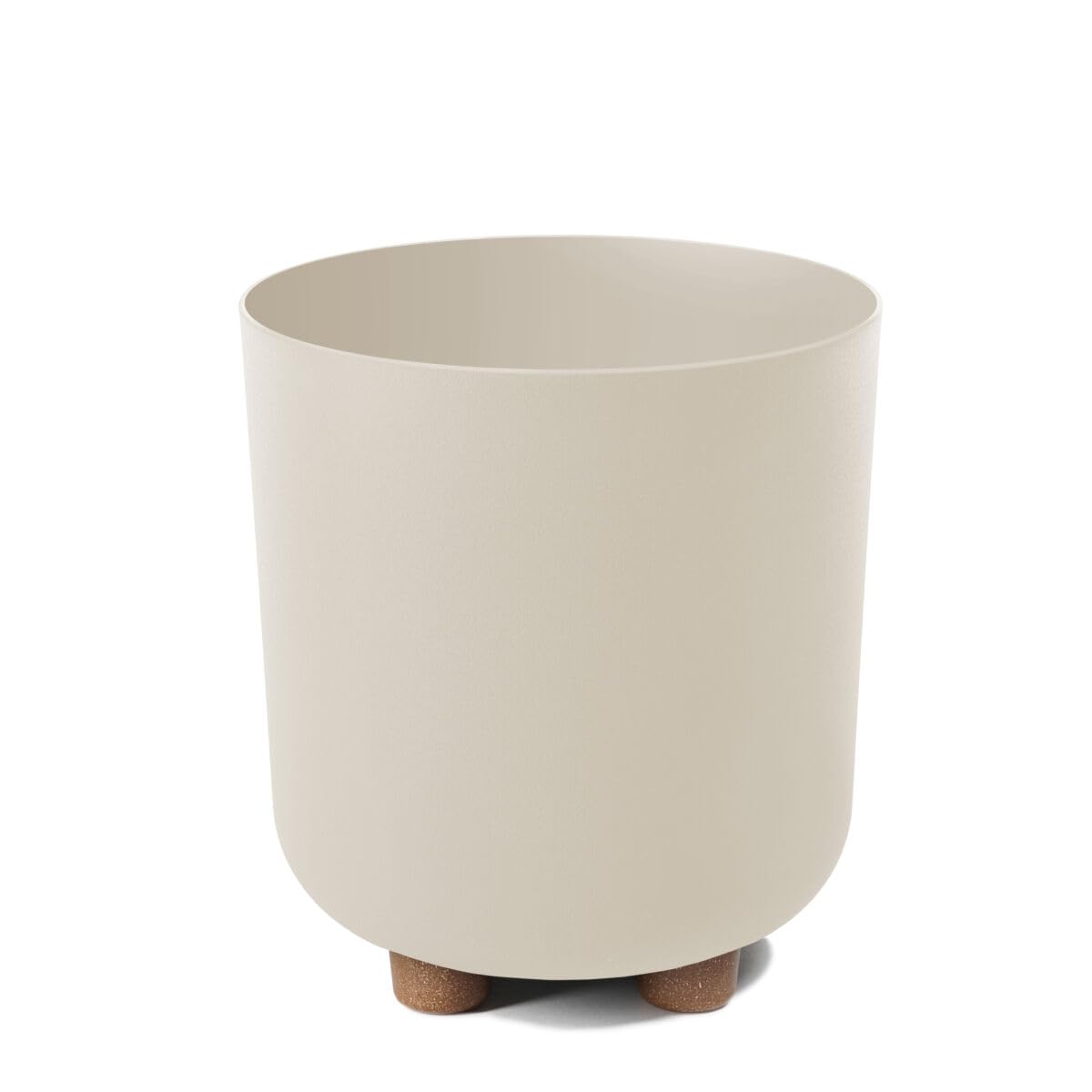 Muddy Hands Modern Plant Pots with Legs Indoor – Minimalist Decorative Planters for Houseplants – Small Flower Pots for Living Room, Bedroom & Office – Stylish Indoor Plant Pots (Beige, 19.5cm)