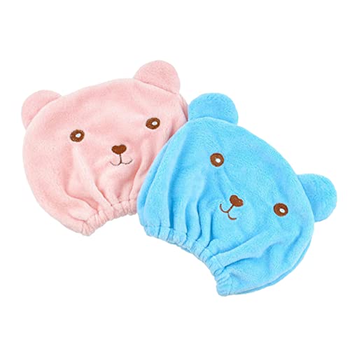 Beatifufu 2 Pcs Gorro Secado Rápido para El Cabello Gorro Absorbente De Agua Capas De Ducha con Diseño De Caricatura Accesorios para Baño En Casa y SPA Color Aleatorio