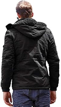 donhobo Winterjas voor heren, fleece voering, waterdicht, ademend, verdikt, warm, winddicht, softshelljas, outdoor functionele jas met afneembare capuchon, Rood, XL