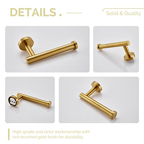 Toilet Paper Holder Brushed Gold, Angle Simple Sus304 Stainless Steel Bathroom Paper Roll Holder Hanger, Lavatory Tissue Dispenser Wall Mount #TOP7
