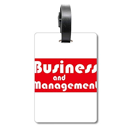 Étiquette valise rouge Major Business and Management pour le voyage