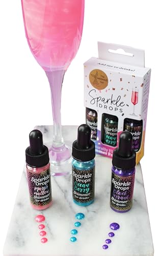 Sparkle Drops Mermaid Gift Set Drinks Shimmer for Gin, Prosecco and Sparkling Wine (30ml)